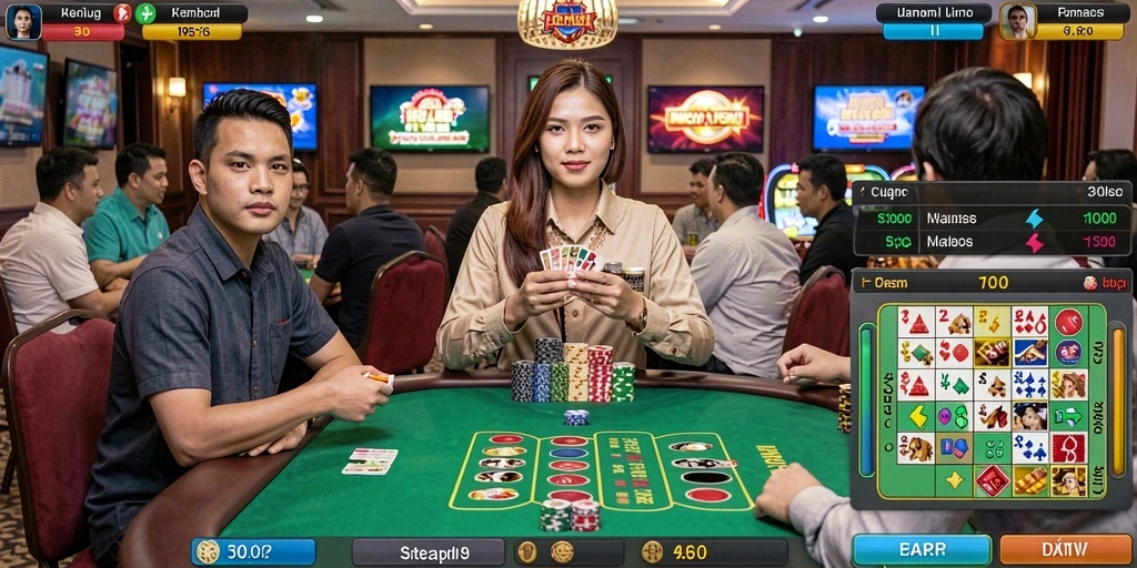 Tangkapan layar interaksi antar pemain.