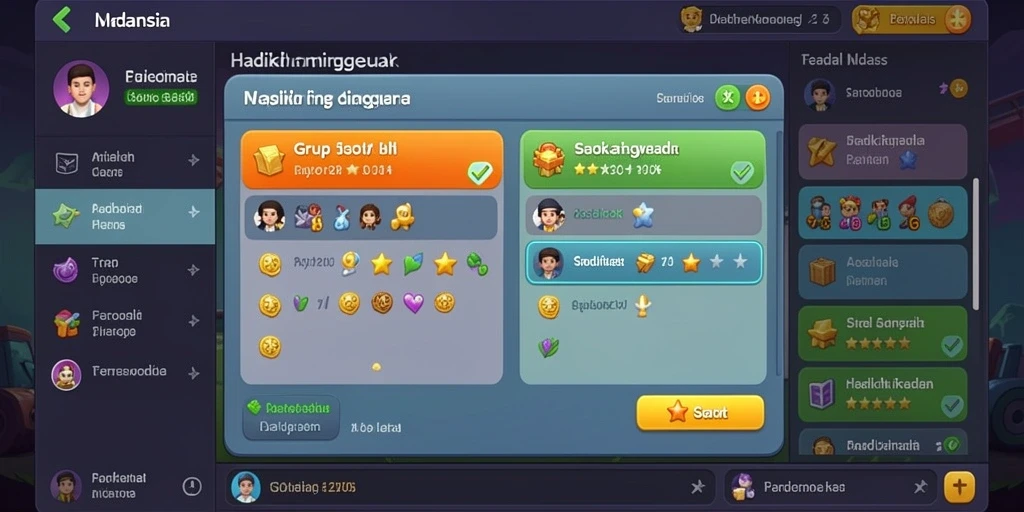 Tantangan seru di setiap level yang harus diselesaikan.